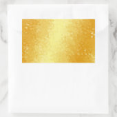 Sticker Rectangulaire Glamour Gold Look Coeurs Blank Modèle (Sac)