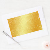Sticker Rectangulaire Glamour Gold Look Coeurs Blank Modèle (Enveloppe)