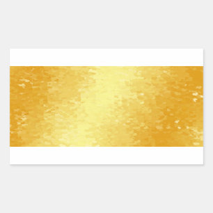 Sticker Rectangulaire Glamour Gold Look Coeurs Blank Modèle