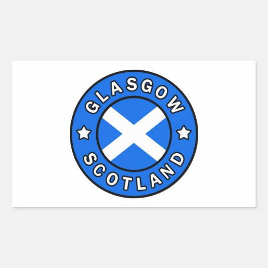 Sticker Rectangulaire Glasgow Écosse (Devant)