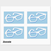 Sticker Rectangulaire Glasses de Cool (Feuille)