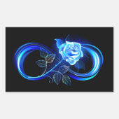 Sticker Rectangulaire Glowing infinity with blue rose (Devant)