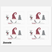 Sticker Rectangulaire Gnome et Reindeer Scandinavian Tomte design (Feuille)