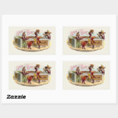Sticker Rectangulaire Gnomes de boîte à cigares vintages (Feuille)