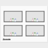 Sticker Rectangulaire Gnomes Trois (Feuille)