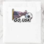 Sticker Rectangulaire Go, Fan de football américain (Sac)