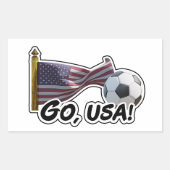 Sticker Rectangulaire Go, Fan de football américain (Devant)