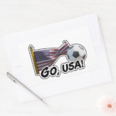 Sticker Rectangulaire Go, Fan de football américain (Enveloppe)