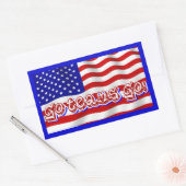 Sticker Rectangulaire Go Team Go !, USA_ (Enveloppe)