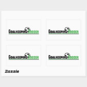 Sticker Rectangulaire Goalkeeper.Sticker de football (Feuille)
