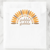 Sticker Rectangulaire Gobble Gobble Thanksgiving (Sac)