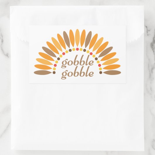 Sticker Rectangulaire Gobble Gobble Thanksgiving (Sac)
