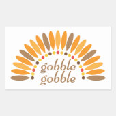 Sticker Rectangulaire Gobble Gobble Thanksgiving (Devant)