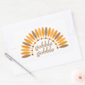 Sticker Rectangulaire Gobble Gobble Thanksgiving (Enveloppe)