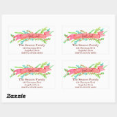 Sticker Rectangulaire God Jul, bannière de Noël aquarelle (Feuille)