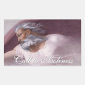 Sticker Rectangulaire God the Father Renaissance Devotional Design (Devant)