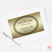 Sticker Rectangulaire Gold 50th Wedding Anniversary (Enveloppe)