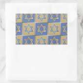Sticker Rectangulaire Gold Blue Star de David Art Panels (Sac)