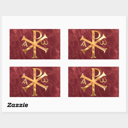 Sticker Rectangulaire Gold Chi (Feuille)