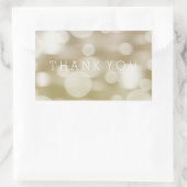 Sticker Rectangulaire Gold Dreamy Bokeh Ombre Merci (Sac)