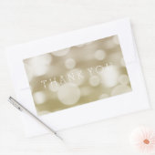 Sticker Rectangulaire Gold Dreamy Bokeh Ombre Merci (Enveloppe)