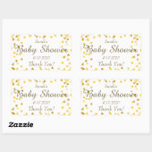 Sticker Rectangulaire Gold Love Hearts Baby shower / Sprinkle / Couples (Feuille)