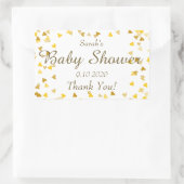 Sticker Rectangulaire Gold Love Hearts Baby shower / Sprinkle / Couples (Sac)