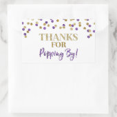 Sticker Rectangulaire Gold Purple Confetti Merci pour Popup By (Sac)