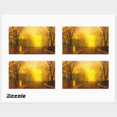 Sticker Rectangulaire Golden Autumn John Atkinson Grimshaw (Feuille)