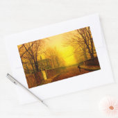 Sticker Rectangulaire Golden Autumn John Atkinson Grimshaw (Enveloppe)