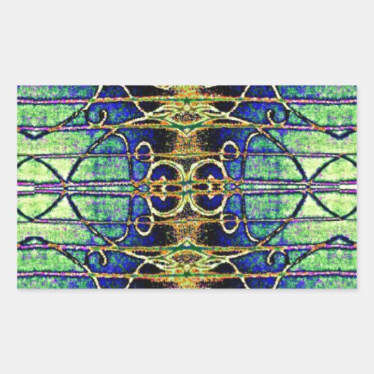 Sticker Rectangulaire Golden Etching (Devant)