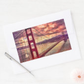 Sticker Rectangulaire Golden Gate Bridge à San Francisco, Californie. (Enveloppe)
