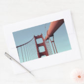 Sticker Rectangulaire Golden Gate Bridge, Unique San Francisco Photo (Enveloppe)