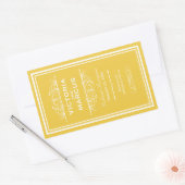 Sticker Rectangulaire Golden Jaune élégant mariage Monogramme bouteille (Enveloppe)