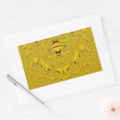 Sticker Rectangulaire Golden Lion Head Art (Enveloppe)