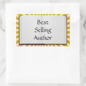 Sticker Rectangulaire Golden Rays Meilleure Vente Auteur Livre Classic R (Sac)
