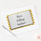 Sticker Rectangulaire Golden Rays Meilleure Vente Auteur Livre Classic R (Enveloppe)