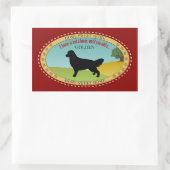 Sticker Rectangulaire Golden Retriever (Sac)