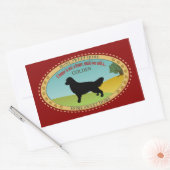 Sticker Rectangulaire Golden Retriever (Enveloppe)