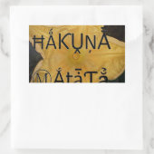 Sticker Rectangulaire Golden Star Hakuna Matata (Sac)