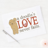 Sticker Rectangulaire Goldendoodle et Labradoodle Love (Enveloppe)