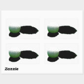 Sticker Rectangulaire Golf Ball & Hole (Feuille)