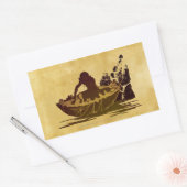 Sticker Rectangulaire GOLLUM™ dans un radeau (Enveloppe)