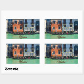 Sticker Rectangulaire gondolier vénitien (Feuille)