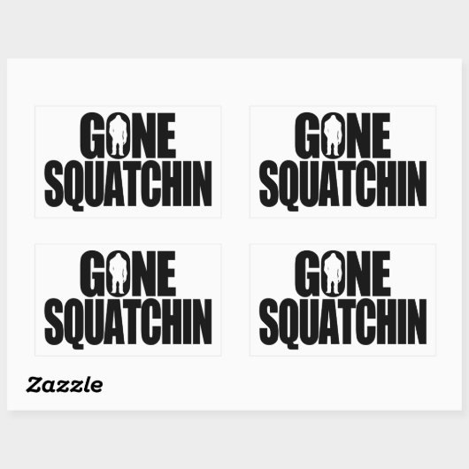 Sticker Rectangulaire Gone Squatchin (Feuille)
