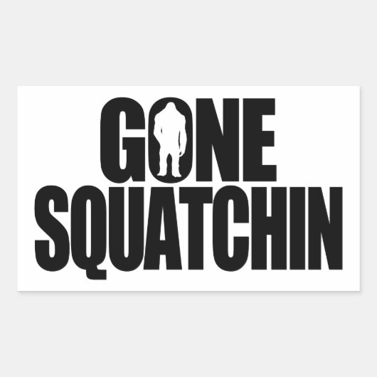Sticker Rectangulaire Gone Squatchin (Devant)