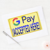 Sticker Rectangulaire Google Pay Accepté ici! (Enveloppe)
