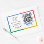 Sticker Rectangulaire Google Review QR Code | Revue de l'entreprise (Enveloppe)