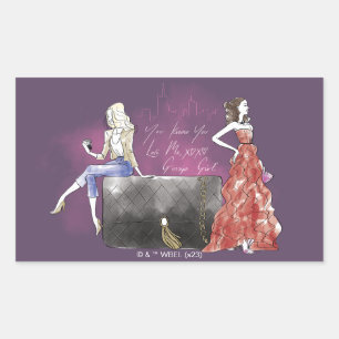 Sticker Rectangulaire Gossip Girl - Vous Savez Que Vous M'Aimez
