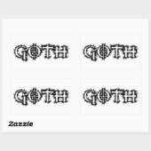 Sticker Rectangulaire Goth (Feuille)